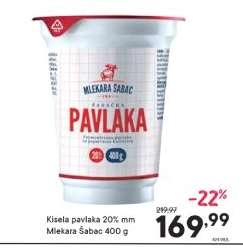 Kisela pavlaka 20% mm