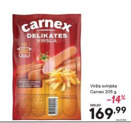 Viršla svinjska Carnex 205 g
