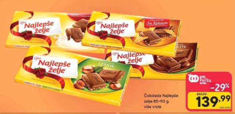ČOKOLADA NAJLEPŠE ŽELJE