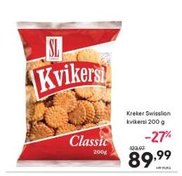Kreker Swisslion kvikersi 200 g
