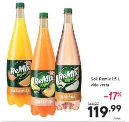 Sok Remix 1.5 l, više vrsta