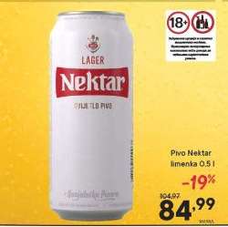 Pivo Nektar limenka 0.5 l