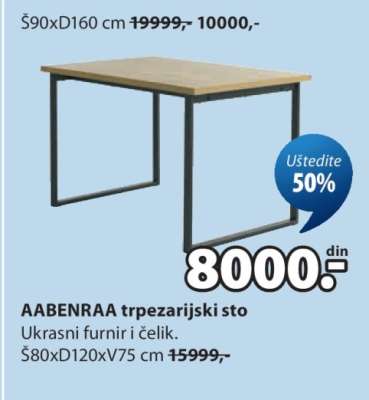 AABENRAA TRPEZARIJSKI STO