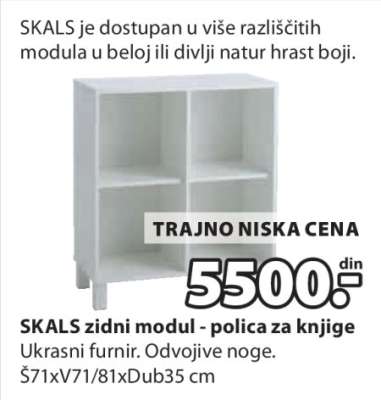 SKALS zidni modul - polica za knjige