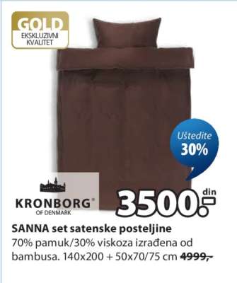 SANNA Set Satenske Posteljine