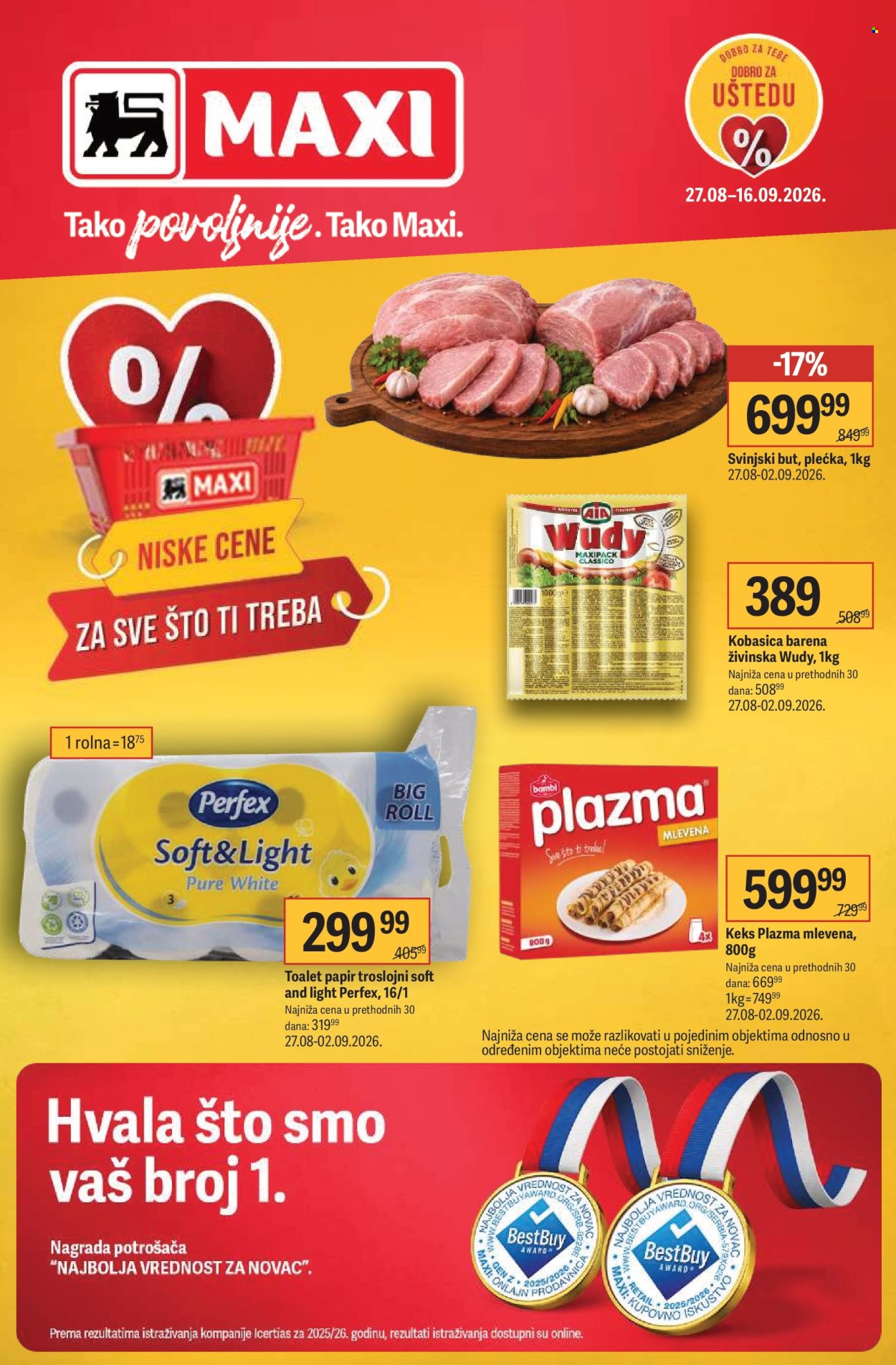 Maxi katalog  - 27.08.2026 - 16.09.2026. Stranica 1
