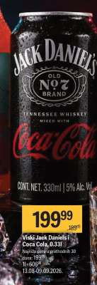 Viski Jack Daniels i Coca Cola, 0.33l