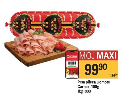 Prsa pileća u omotu Carnex 100g