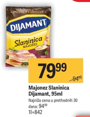 Majonez Slaninica Dijamant, 95ml
