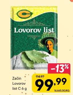 Lovorov list C 6 g