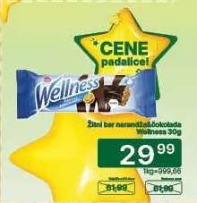 Žitní bar pomeranč/čokoláda Wellness 30g