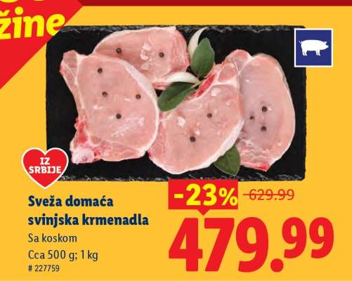 Sveža domaća svinjska krmenadla