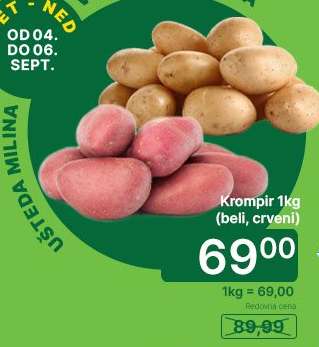 Krompir 1kg (beli, crveni)