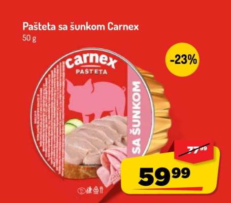 Pašteta sa šunkom Carnex