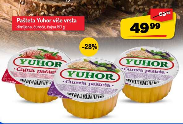 Pašteta Yuhor više vrsta