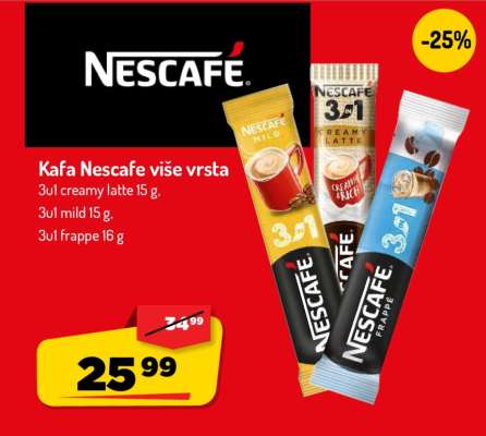 Kafa Nescafe više vrsta