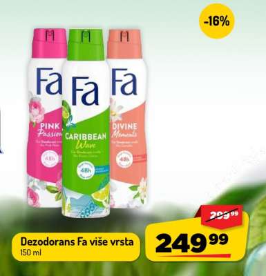 Dezodorans Fa više vrsta