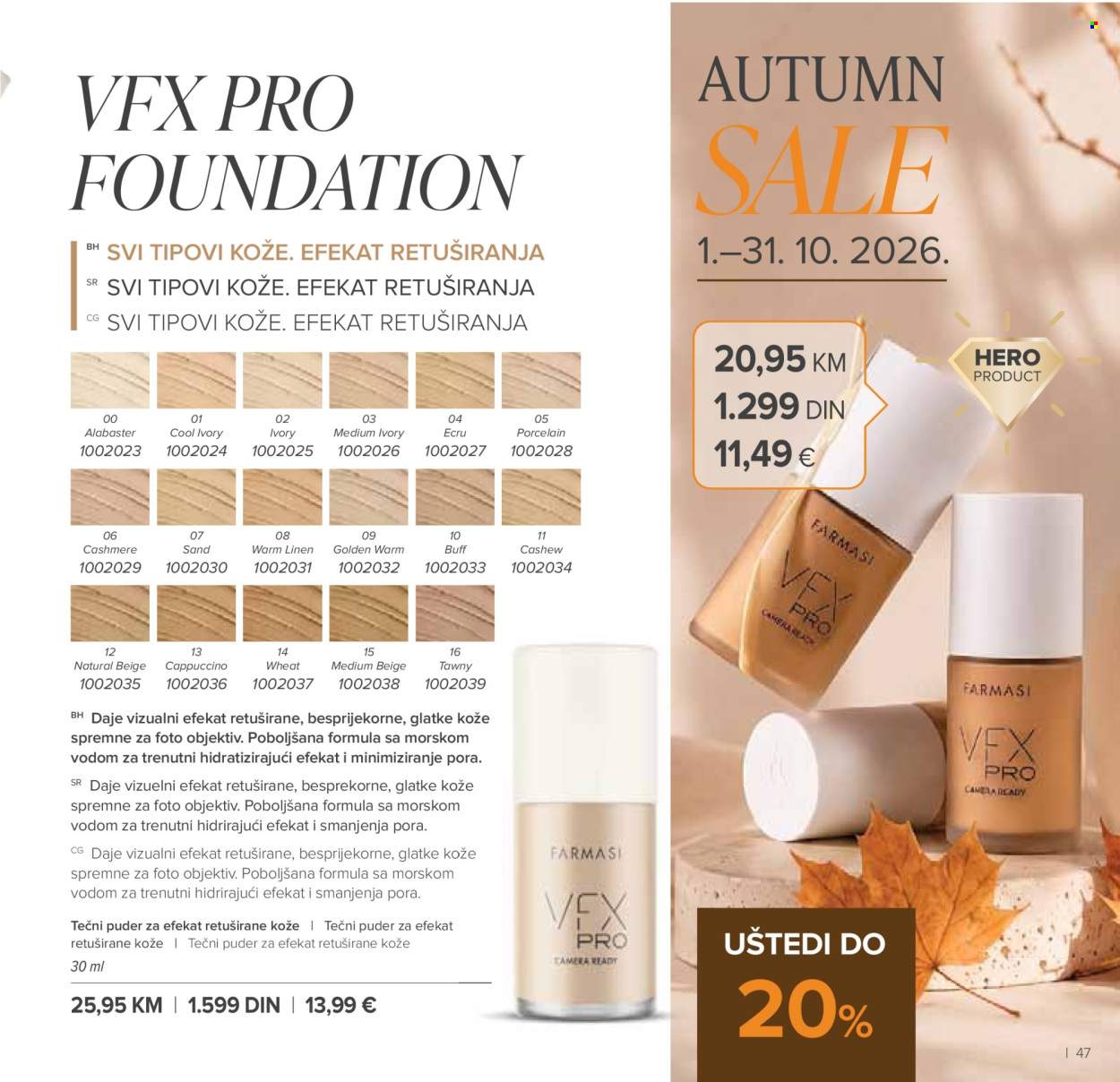 Farmasi katalog  - 01.09.2026 - 31.10.2026. Stranica 47