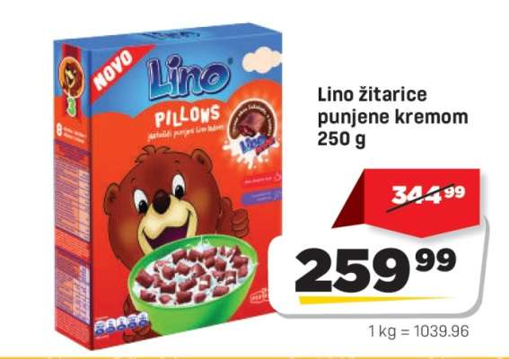 Lino žitarice punjene kremom 250 g