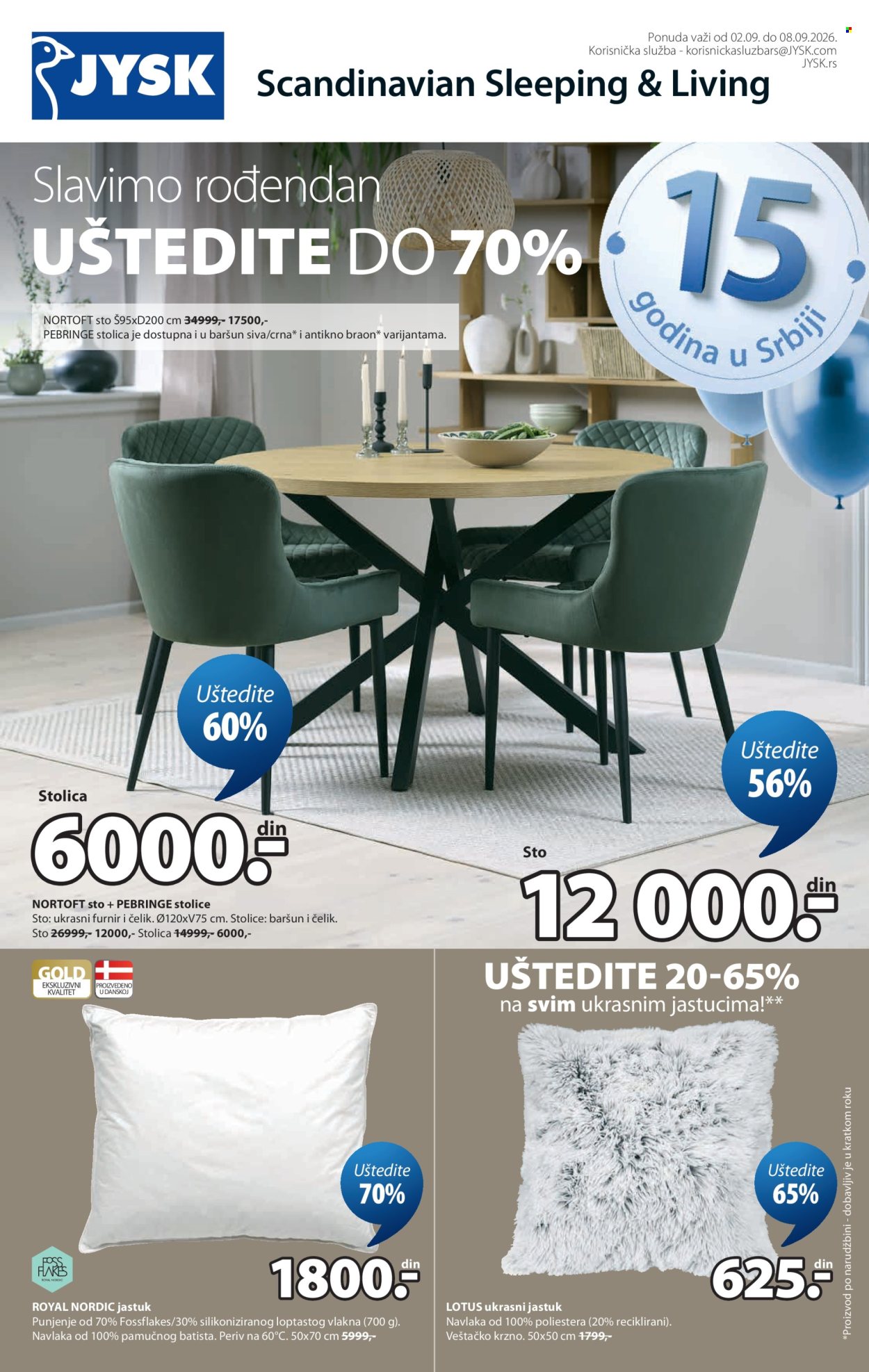 JYSK katalog  - 02.09.2026 - 08.09.2026. Stranica 1