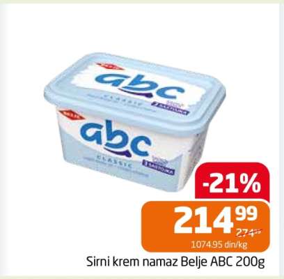 Sirni krem namaz Belje ABC 200g