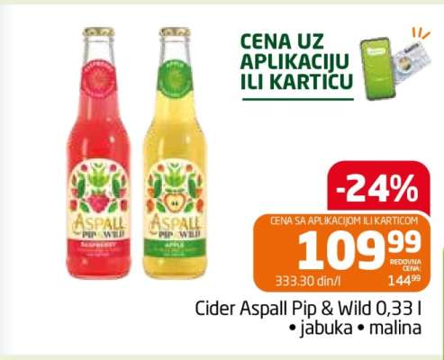 Cider Aspall Pip & Wild 0.33 l