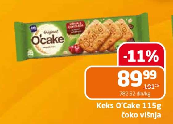 Keks O’Cake 115g čoko višnja