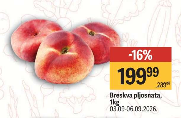 Breskva pljosnata, 1kg