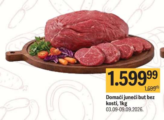 Domaći Juneći but bez kosti, 1kg