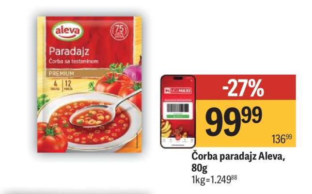 Čorba Paradajz Aleva , 80g