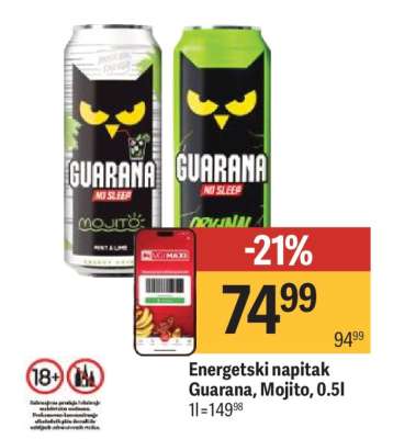 Energetski napitak Guarana Mojito 0,5l