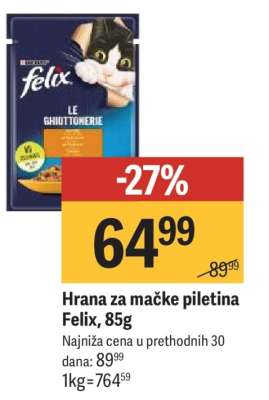 Hrana za mačke piletina Felix, 85g