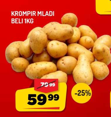 Krompir mladi beli 1kg