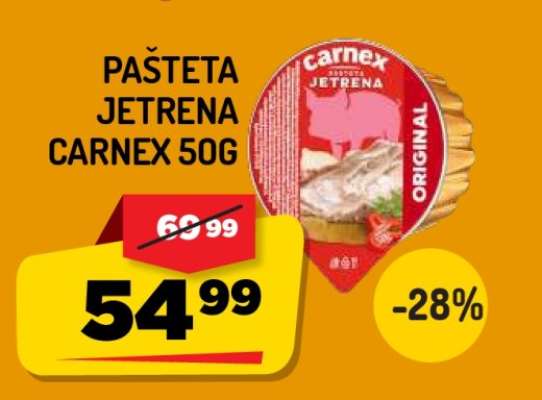 PAŠTETA JETRENA CARNEX 50g