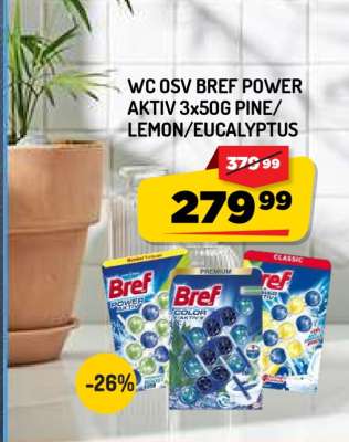 WC OSV BREF POWER AKTIV 3x50G PINE/LEMON/EUCALYPTUS