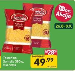 Testenina Sentella 350 g