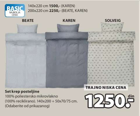 SET KREP POSTELJINE