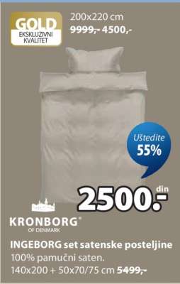INGEBORG SET SATENSKE POSTELJINE
