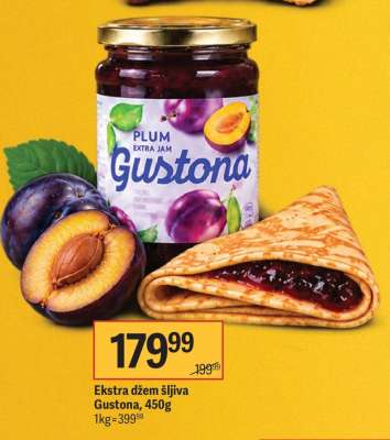 Ekstra džem šljiva Gustona, 450g