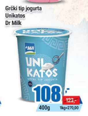 Grčki tip jogurta Unikatos Dr Milk