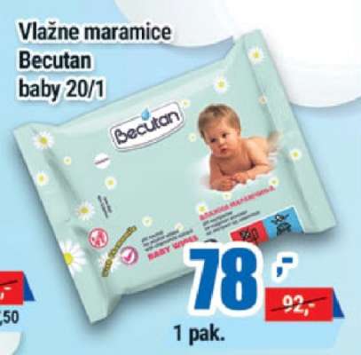 Vlažne maramice Becutan baby 20/1