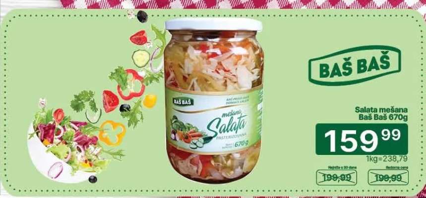 Salata mešana Baš Baš 670g