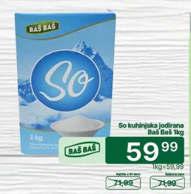So kuhinjska jodirana Baš Baš 1kg
