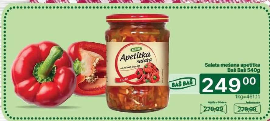 Salata mešana apetitka Baš Baš 540g