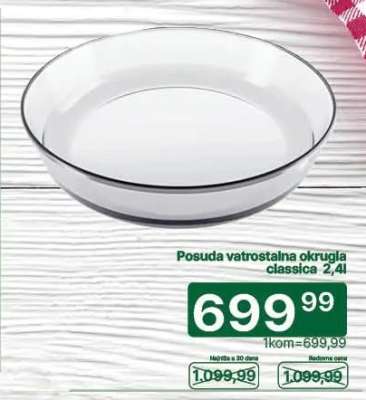 Posuda vatrostalna okrugla classica 2,4l