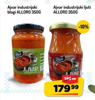 Ajvar industrijski ljuti ALLORO 350G