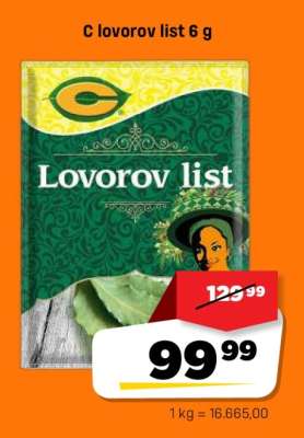 C lovorov list 6 g