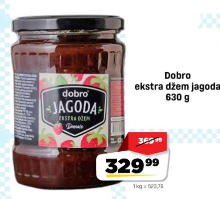 Dobro ekstra džem jagoda 630 g