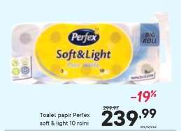 Toalet papir Perfex soft light 10 rolni