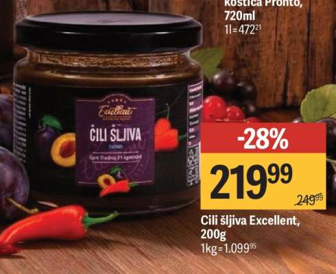 Čili šljiva Excellent, 200g